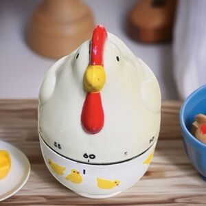 Hen Kitchen Timer Manual Mechanical Food/Egg Timer. Country Kitchens Decor